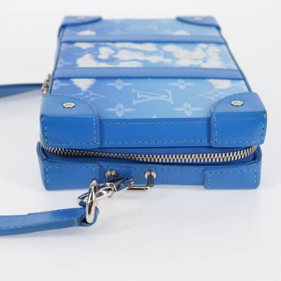 LOUIS VUITTON Monogram Clouds Soft Trunk Wallet Bag Blue M45432 LV Auth 135581A - Picture 4 of 16